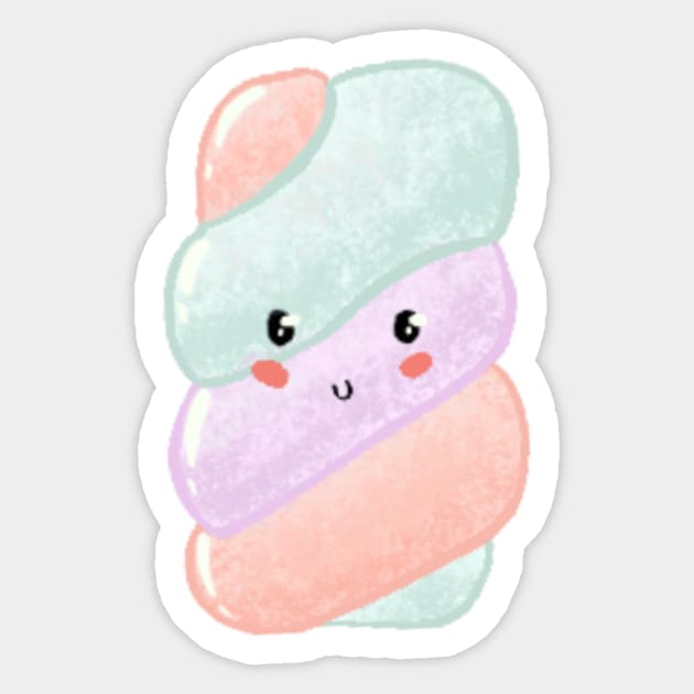 Marshmallow candy Sticker by Mydrawingsz